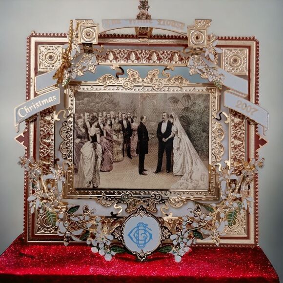 White House Ornament 2007 Grover Cleveland Wedding Christmas Original Box Paper. - Picture 4 of 16